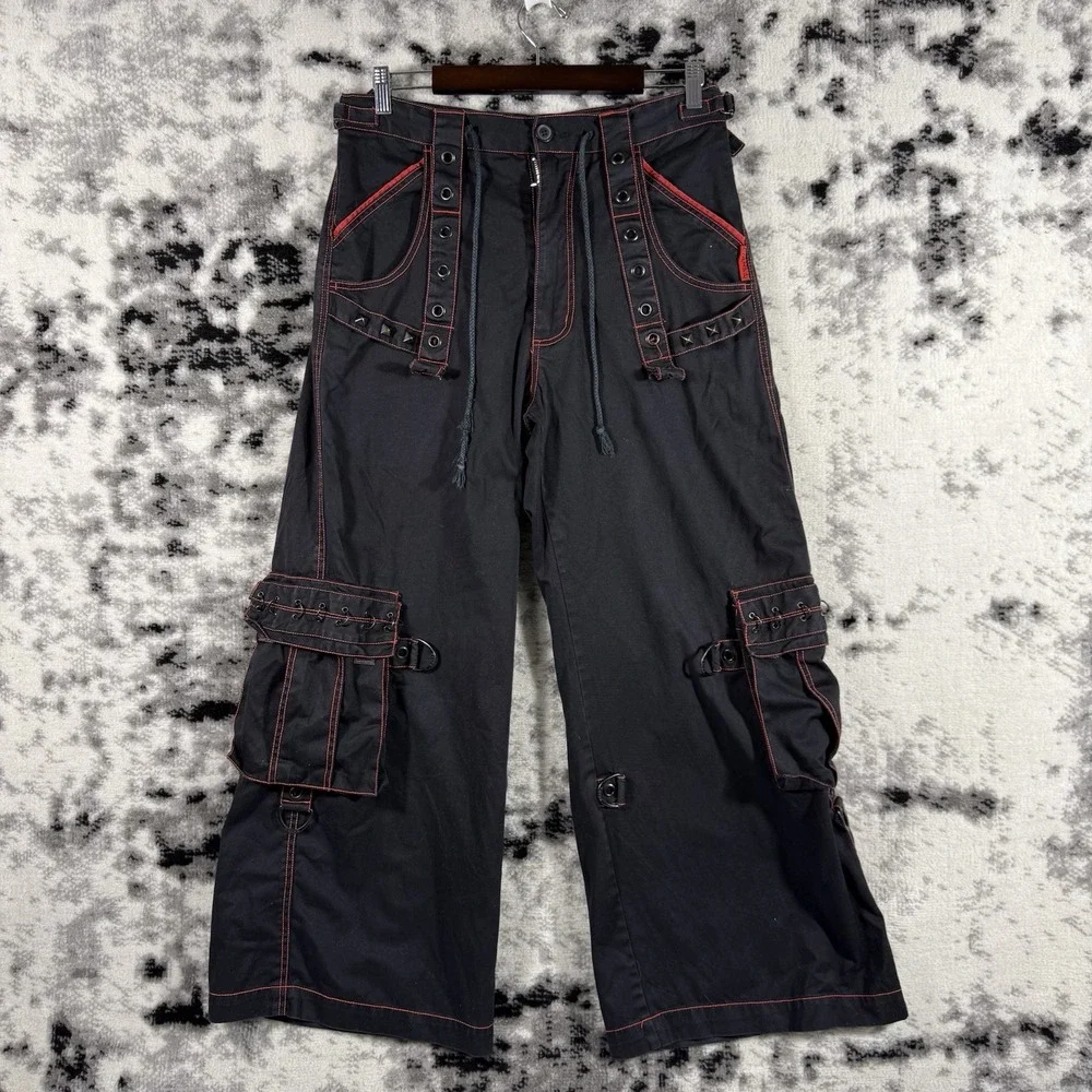 Tripp NYC‎ Pants Womens Medium Goth Rave Chains Straps Rave Cyberpunk